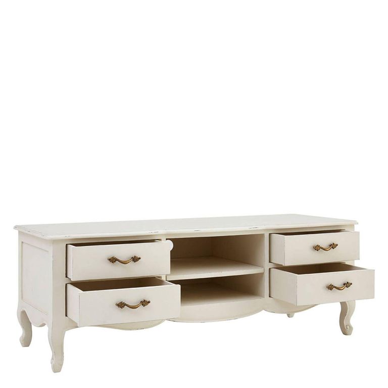 Loire TV Unit - 4 Drawer - White