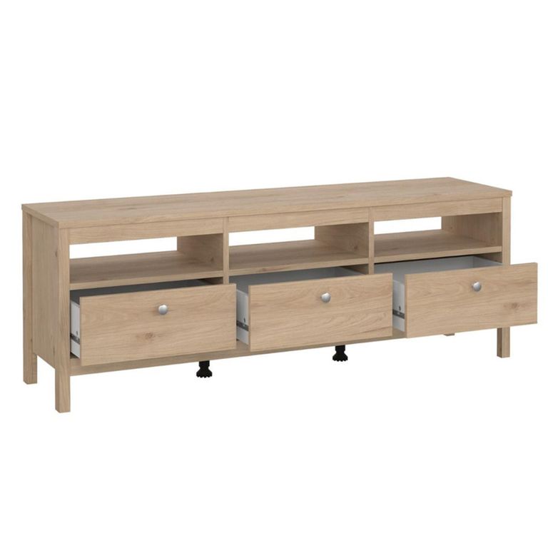 Madrid Jackson Hickory Oak 3 Drawer TV Unit