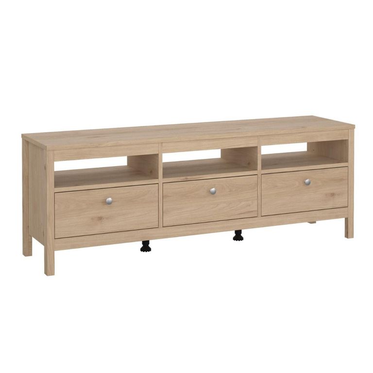Madrid Jackson Hickory Oak 3 Drawer TV Unit