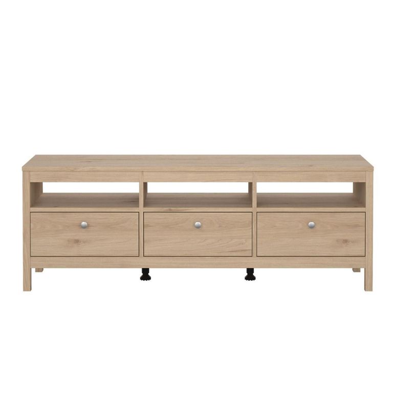 Madrid Jackson Hickory Oak 3 Drawer TV Unit