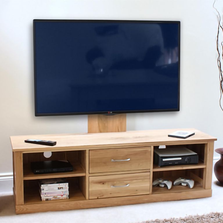 Mobel Oak Wall Mounted TV Cabinet