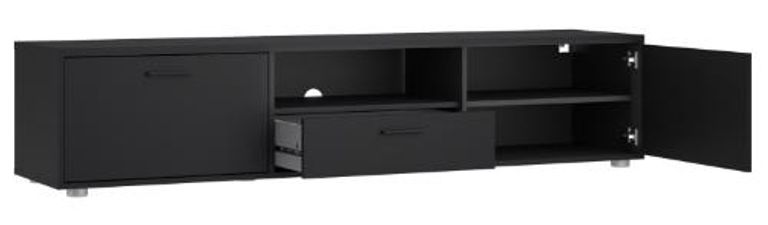 Media Black Large Storage TV Unit
