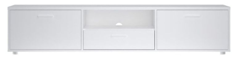 Media White Large Storage TV Unit