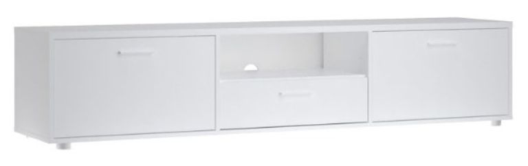 Media White Large Storage TV Unit