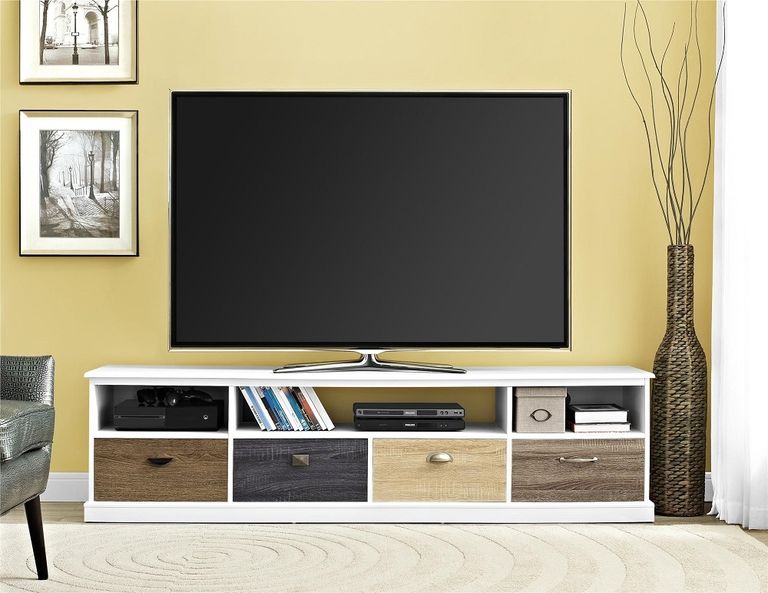 Merced White TV Console for Screen upto 65in - 1773096PCOMUK