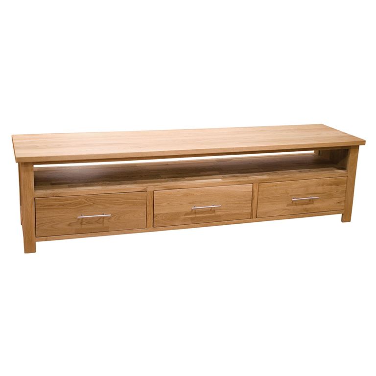 Opus Plasma TV Unit - 3 Drawer - Large - Oak