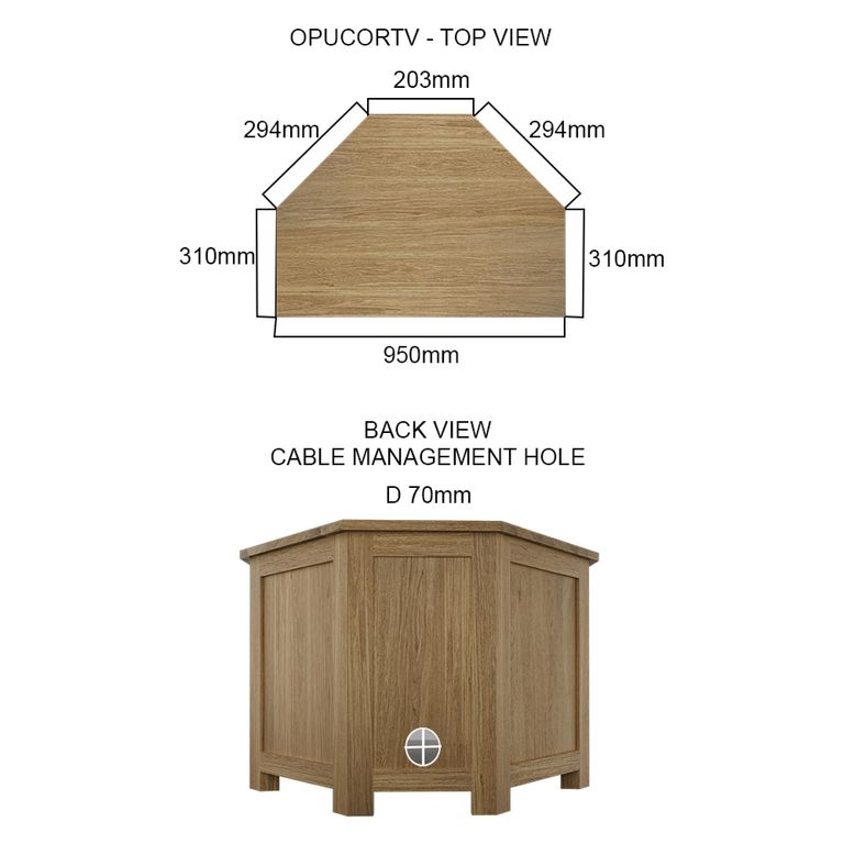 Opus Corner TV Unit - Oak