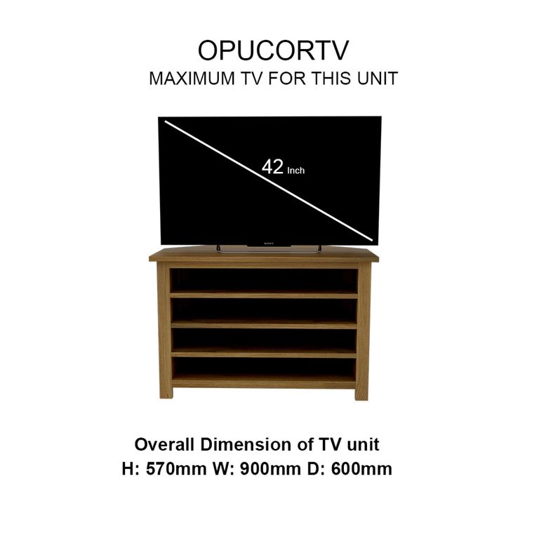 Opus Corner TV Unit - Oak