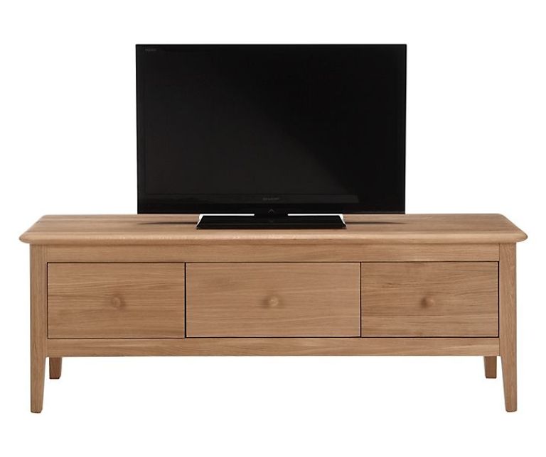 Modena TV Stand - 3 Drawer - Oak