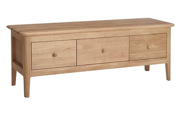 Modena TV Stand - 3 Drawer - Oak