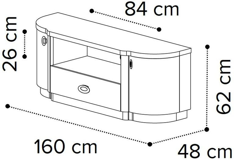 Armonia TV Unit - Silver Birch