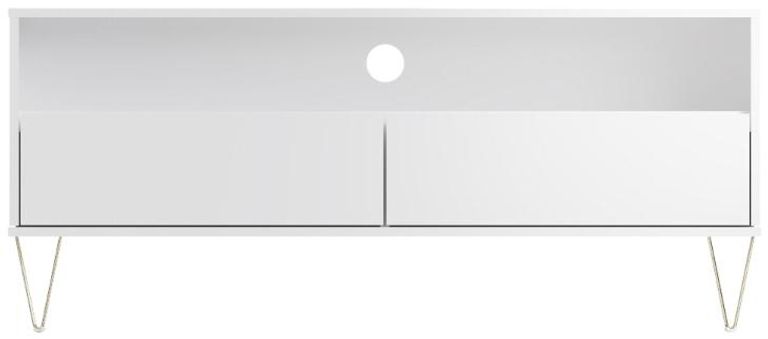 Montour White 2 Drawer TV Unit