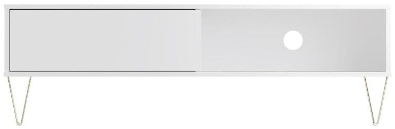 Montour White Sliding Door TV Unit