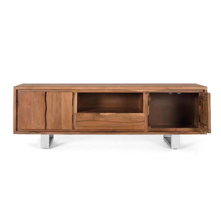 Monza Natural Acacia Wood - Storage Large TV Unit