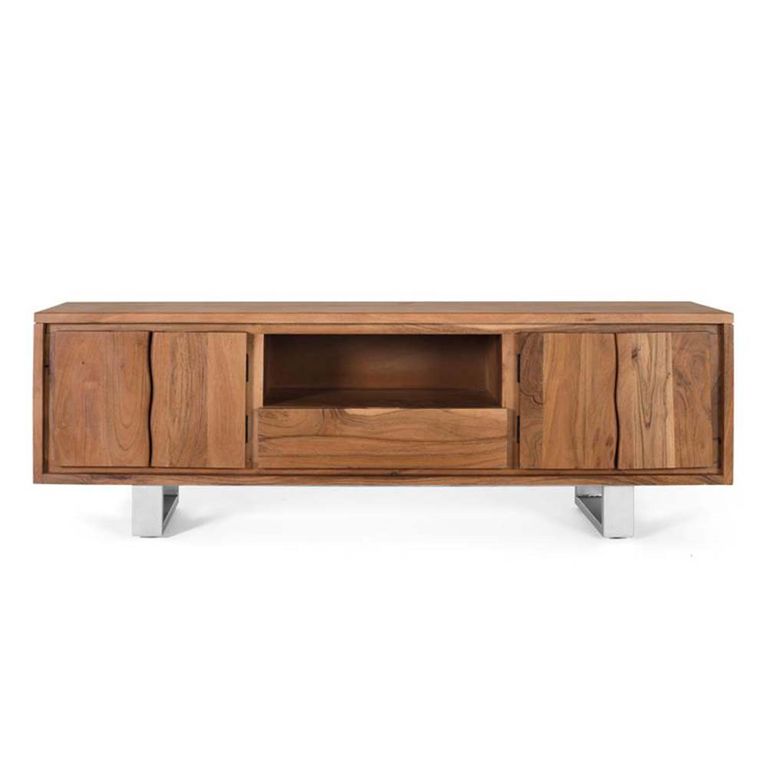 Monza Natural Acacia Wood - Storage Large TV Unit