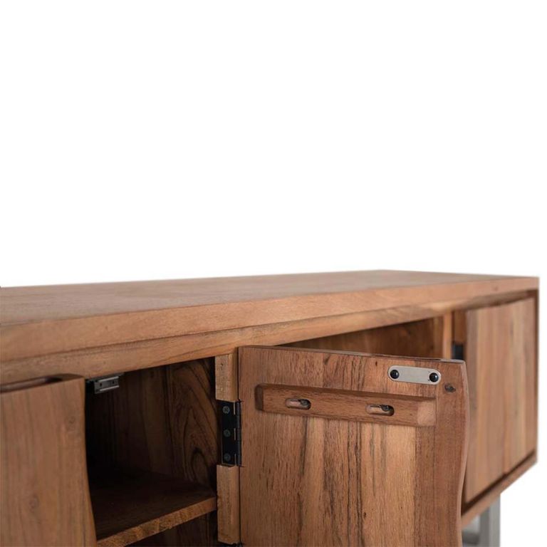 Monza Natural Acacia Wood - Storage Large TV Unit