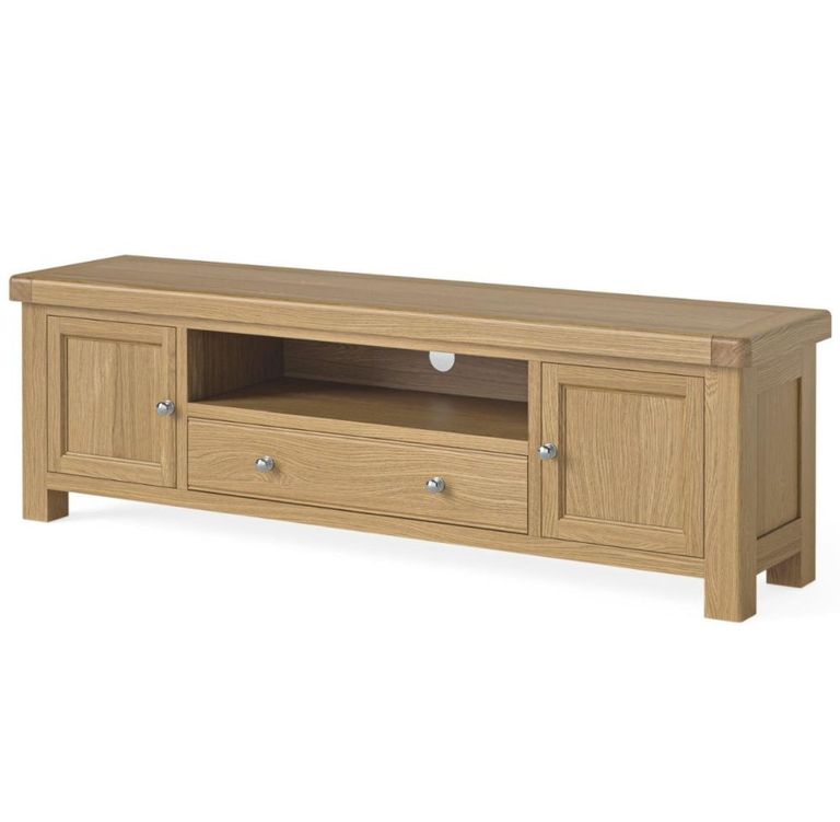 Normandy TV Unit - 190cm Storage Large - Oak
