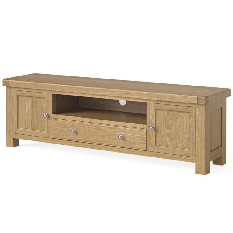 Normandy TV Unit - 190cm Storage Large - Oak
