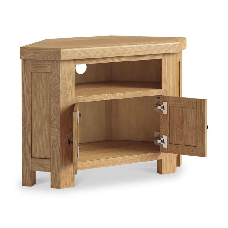 Normandy TV Unit - 2 Door Corner - Oak
