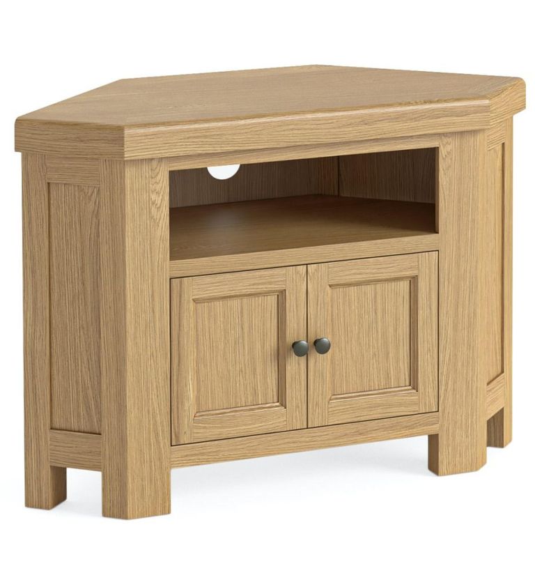 Normandy TV Unit - 2 Door Corner - Oak