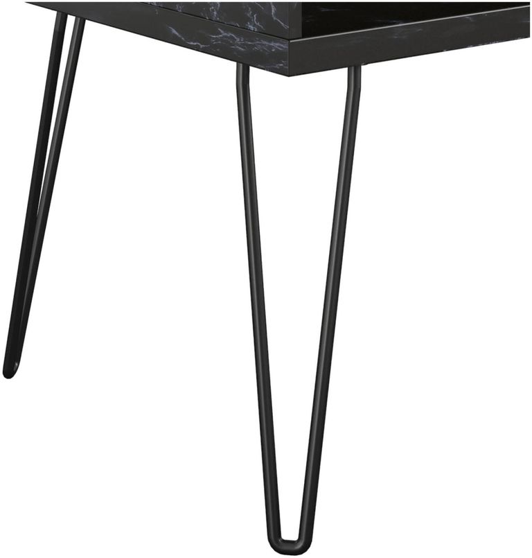 Nowata Athena Black Marble Effect TV Stand upto 42in - 1748899COMNUK