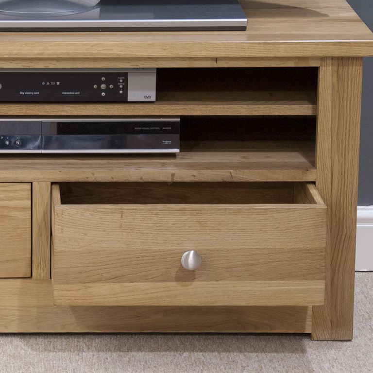 Torino Plasma Unit - 2 Drawer - Oak