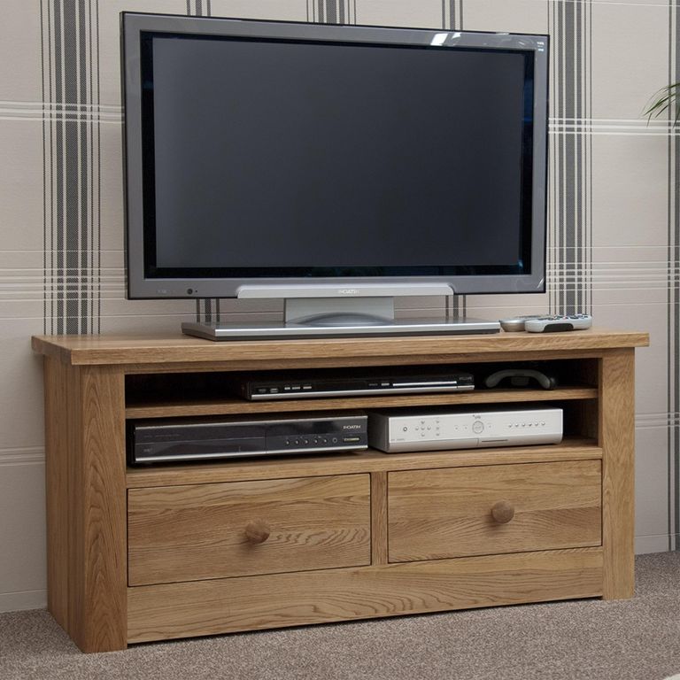 Torino Plasma Unit - 2 Drawer - Oak