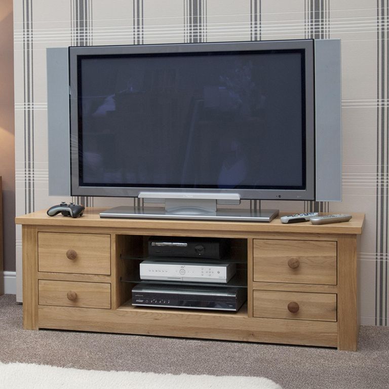 Torino Plasma Unit - 4 Drawer - Oak