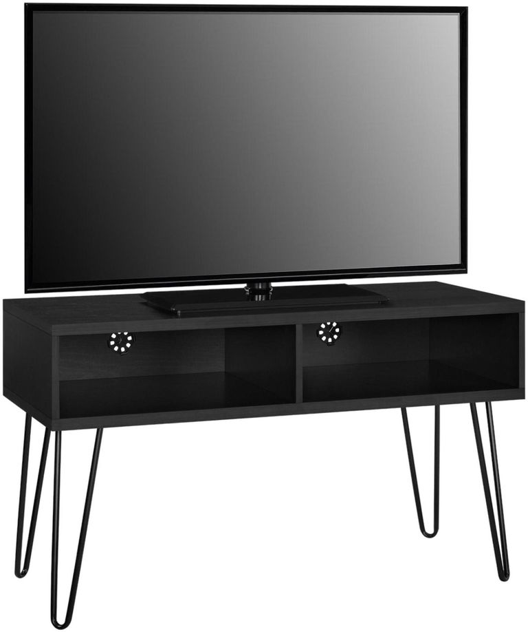 Obion Retro TV Stand in Black Oak - 1748296COMUK