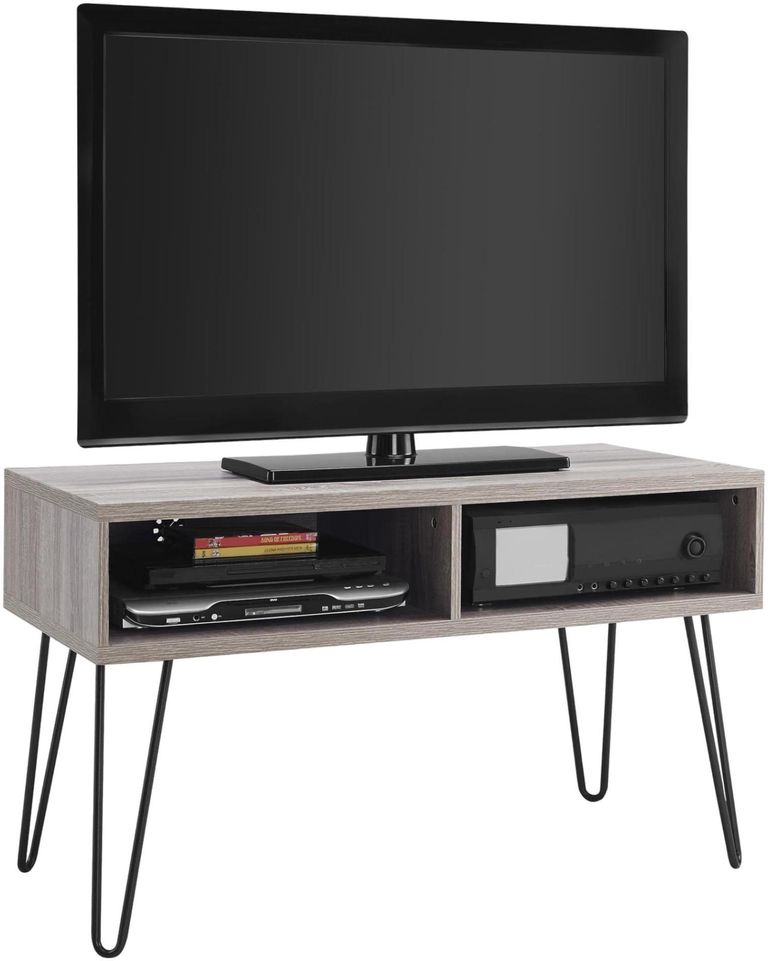 Obion Retro TV Stand in Grey Oak - 1748096PCOMUK