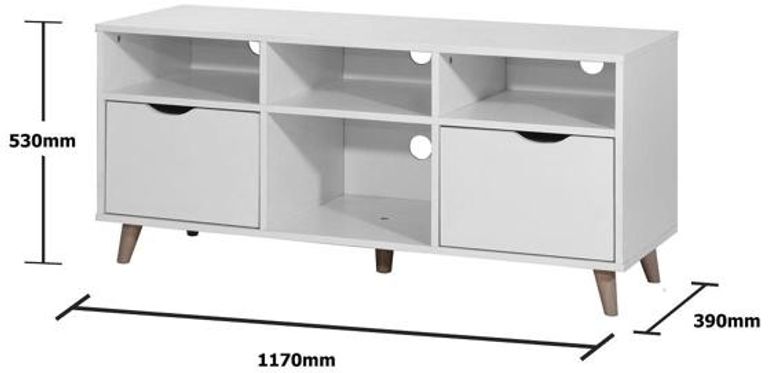 Perce White TV Unit