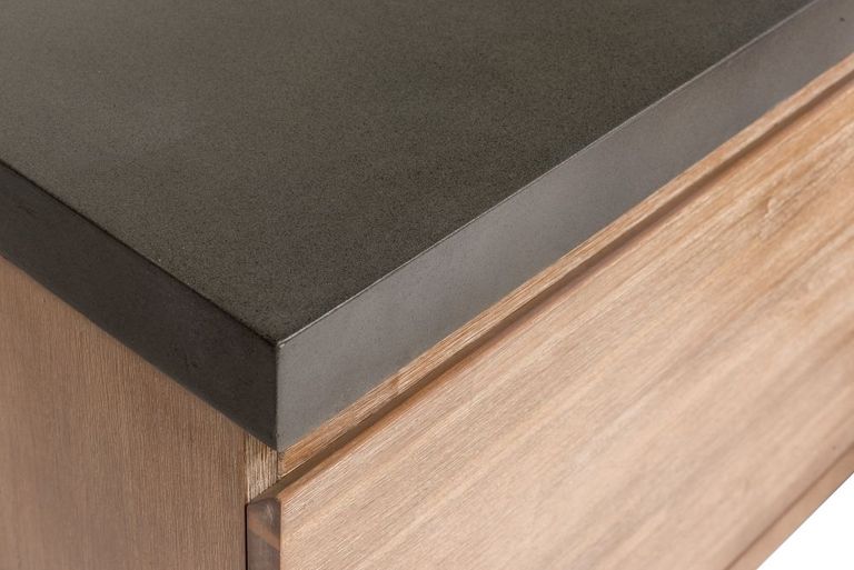 Pimlico Acacia Wood and Concrete Top Small TV Cabinet