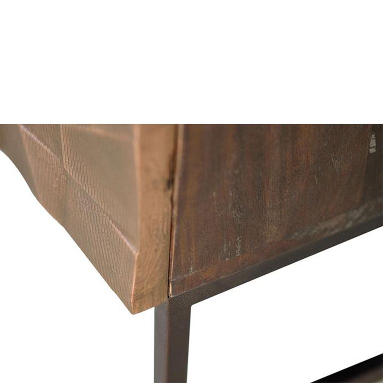 Pinole TV Unit - Copper Geometric - Mango Wood - 2 Door