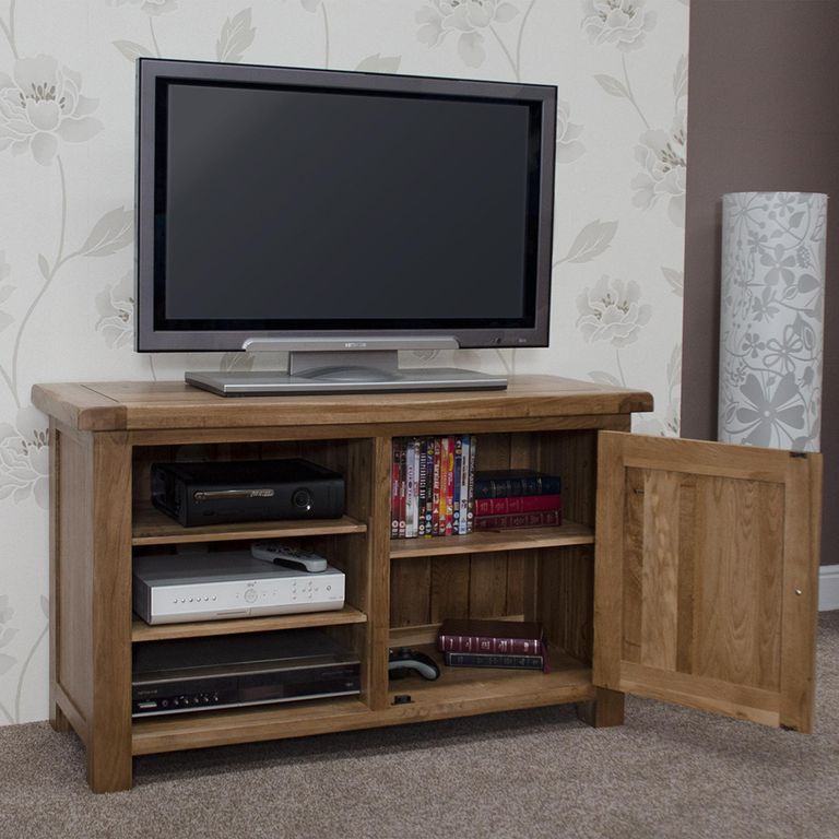 Rustic Oak TV Unit - 1 Door - Oak