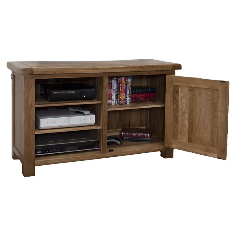 Rustic Oak TV Unit - 1 Door - Oak