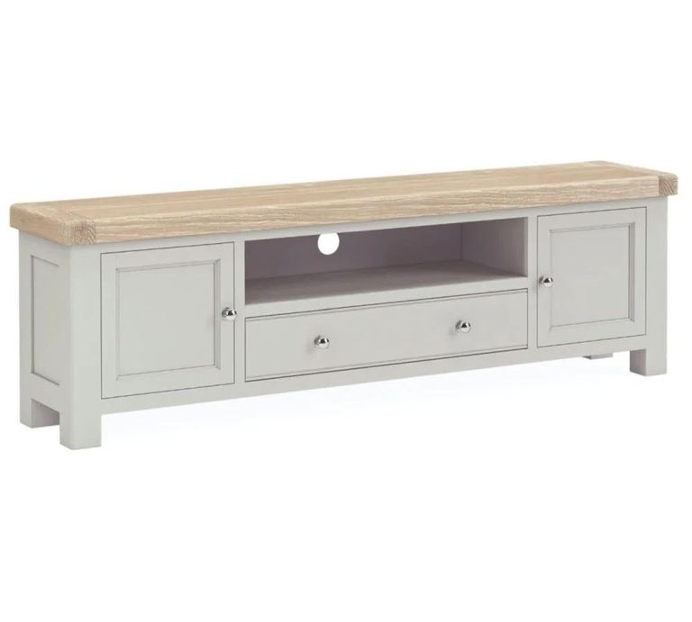 Salcombe TV Unit - Storage Large - Grey Oak