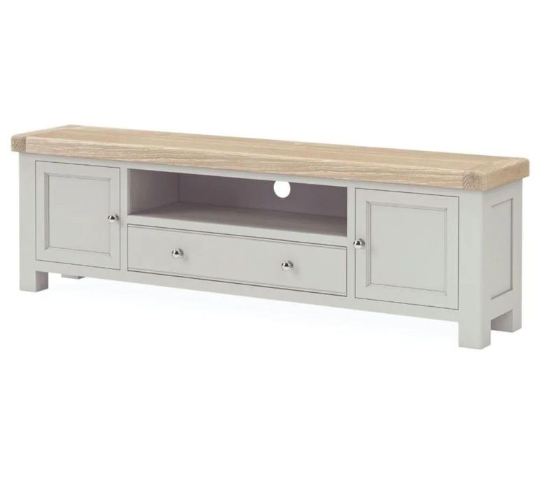 Salcombe TV Unit - Storage Large - Grey Oak