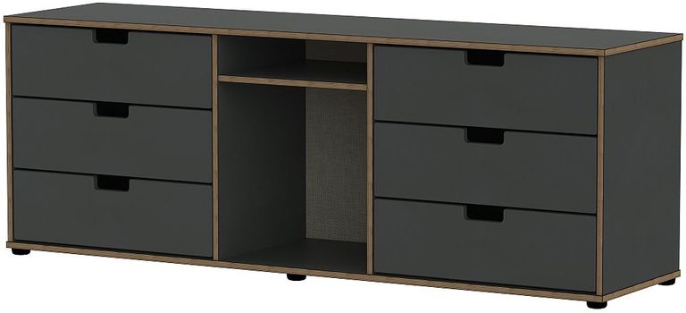 Shanghai Graphite 150cm TV Unit with Glides Legs
