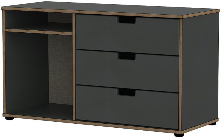Shanghai Graphite 95cm TV Unit with Glides Legs