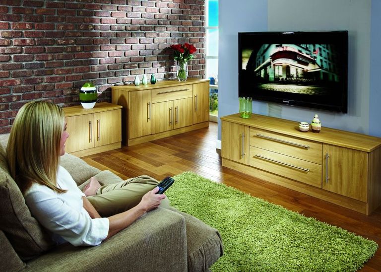 Sherwood Oak Effect 145cm TV Unit