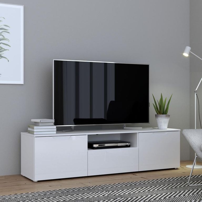 Sienna White Gloss Large TV Unit