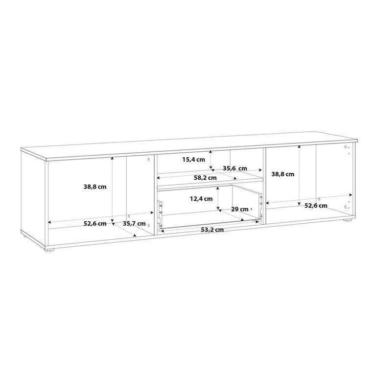 Sienna White Gloss Large TV Unit
