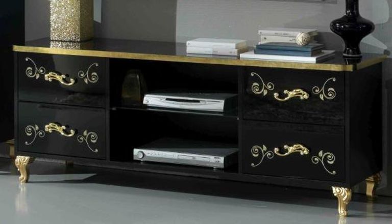 Sofia Black Italian 160cm TV Unit