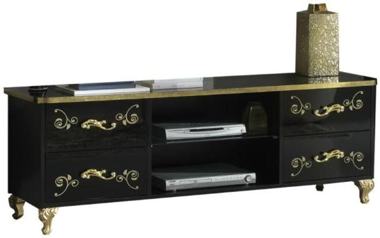 Sofia Black Italian 160cm TV Unit