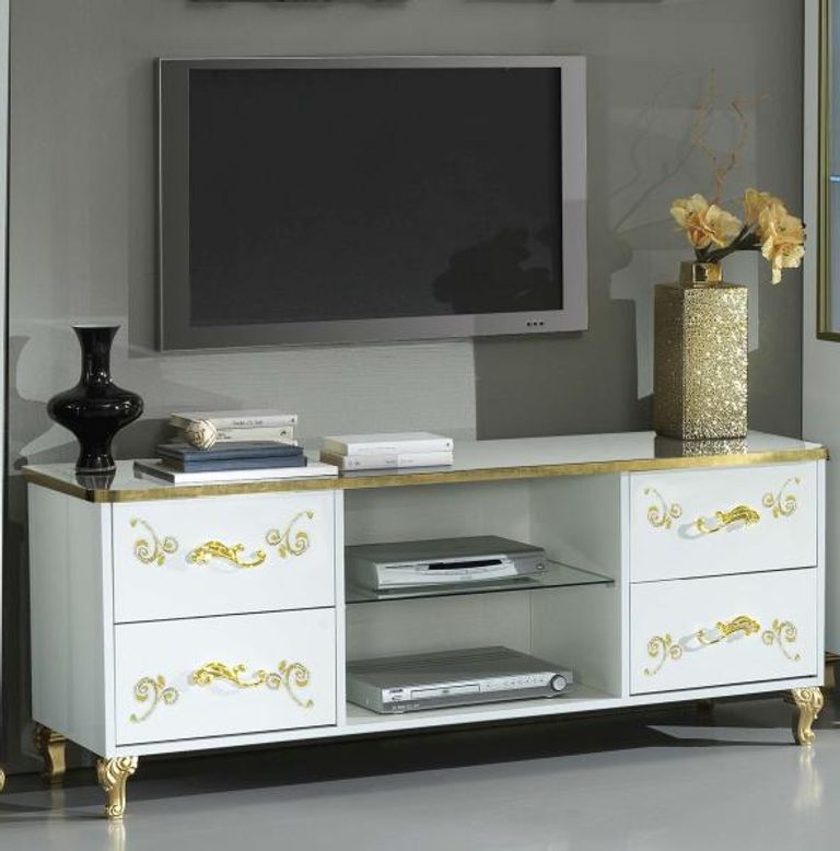Sofia White Italian 160cm TV Unit