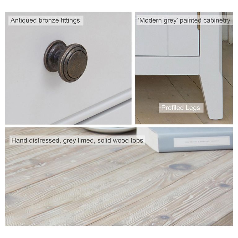 Signature Grey Painted TV Stand - 2 Door - 2 Drawer