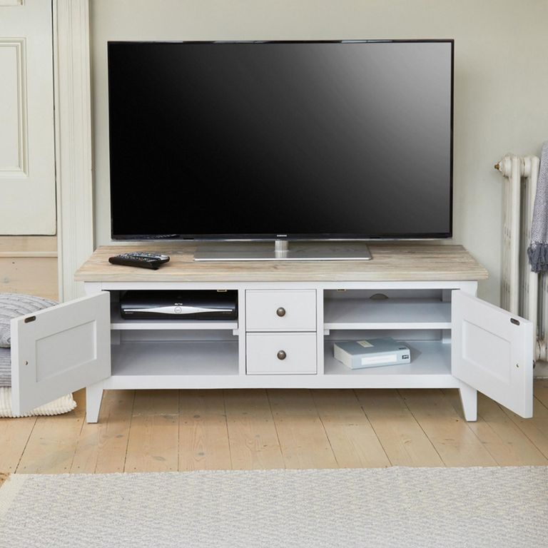 Signature Grey Painted TV Stand - 2 Door - 2 Drawer