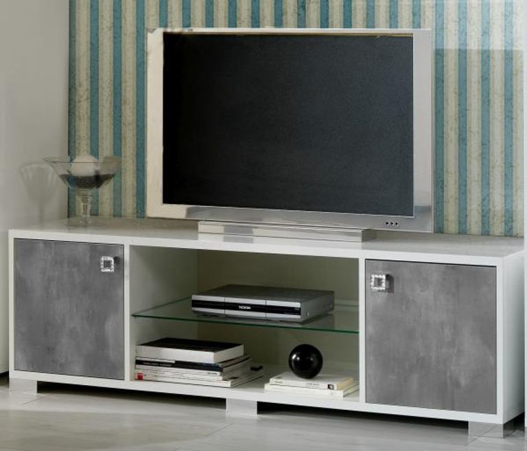 Stella White Italian 160cm TV Unit