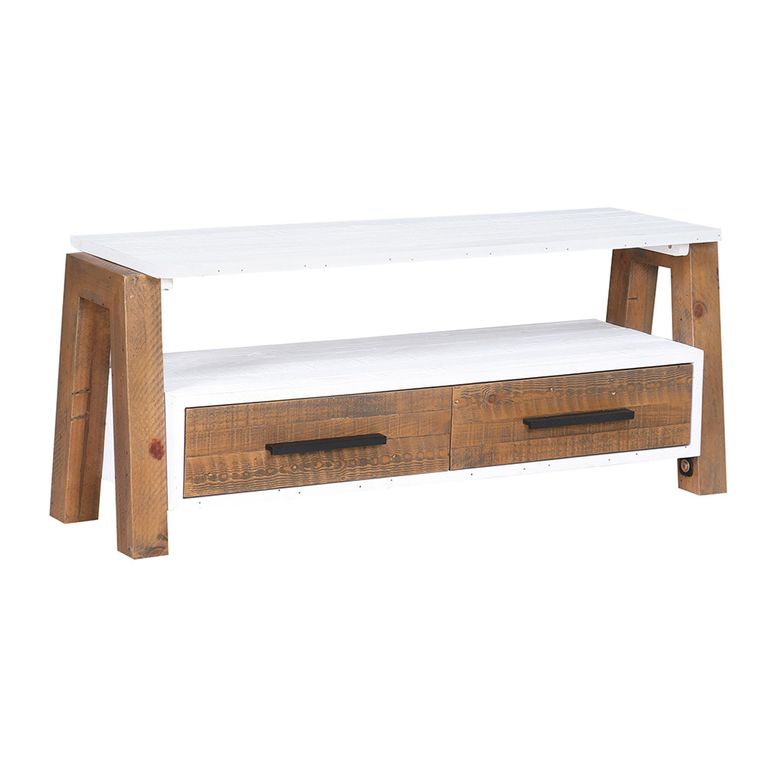 Trinity Reclaimed Wood & White TV Unit