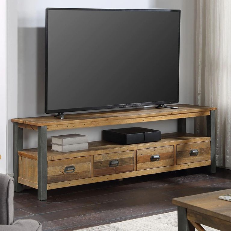 Urban Elegance Reclaimed Wood Large Widescreen TV Cabinet